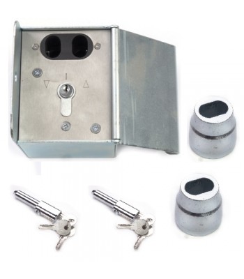 NV237A - Double Pin Lock Isolator Box with Key Switch c/w 1 Pair NV195 Bullet Lock & Housings